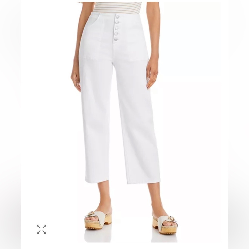 Veronica Beard Jean
Crosbie High Rise Cropped Wide Leg Jeans in White